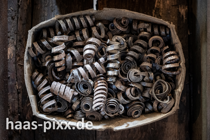 Späne von einer Drehbank, Herzog-Maschinenbau Neunkirchen