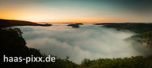 Saarschleife im Nebel