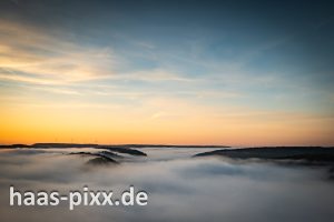 Saarschleife im Nebel